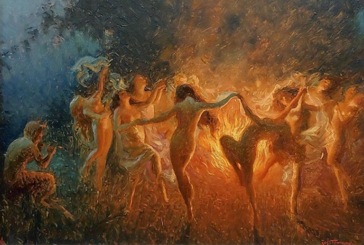 Joseph Tomanek, “Pan’ın Flüdüyle Dans Eden Periler”, 1920.